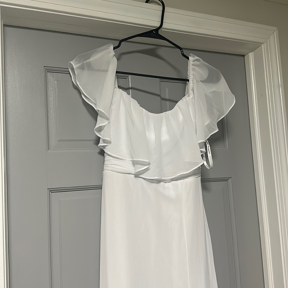 White off shoulder long dress
